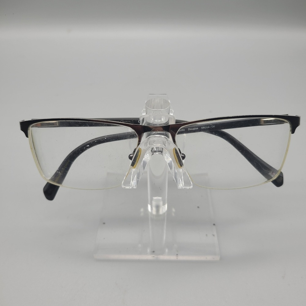 Mark & James Douglas Gunmetal Eyeglasses Semi-Rimless Frames 58-18-150